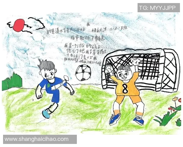 儿童画中的足球明星C罗展现梦想与激情的奇妙世界